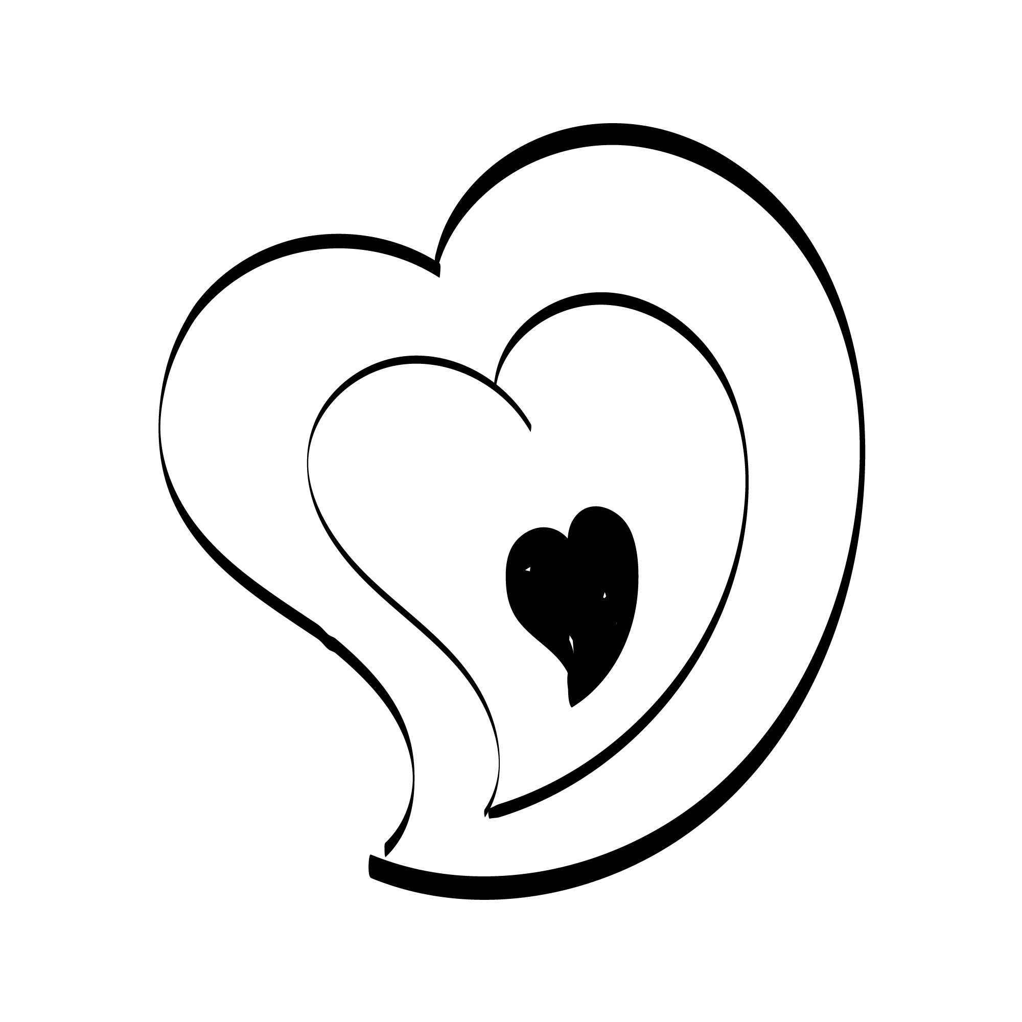 Heart in Heart Hand Drawn preview image.