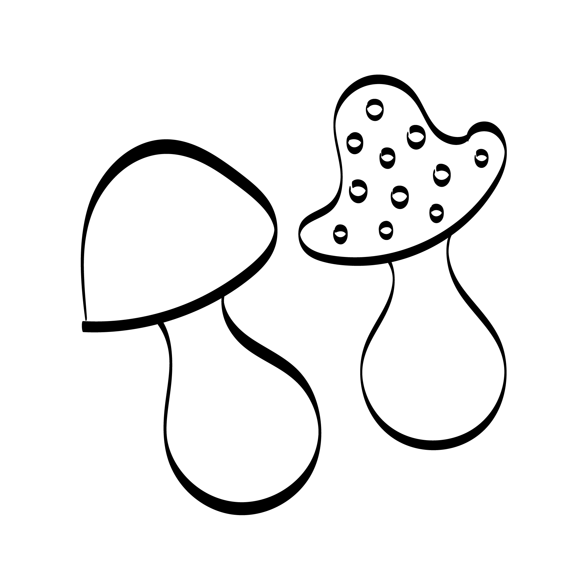 Fall Mushrooms Greeting Card Design preview image.