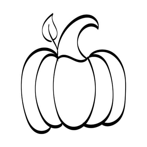 10 Simple Pumpkin Line Drawing - Only $5 - MasterBundles