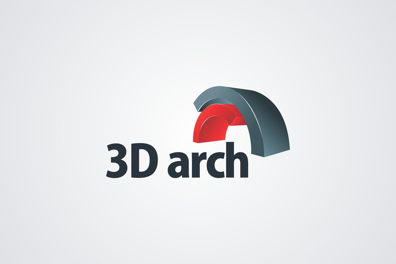 Cover image of 3D Arch Logo Design Template.