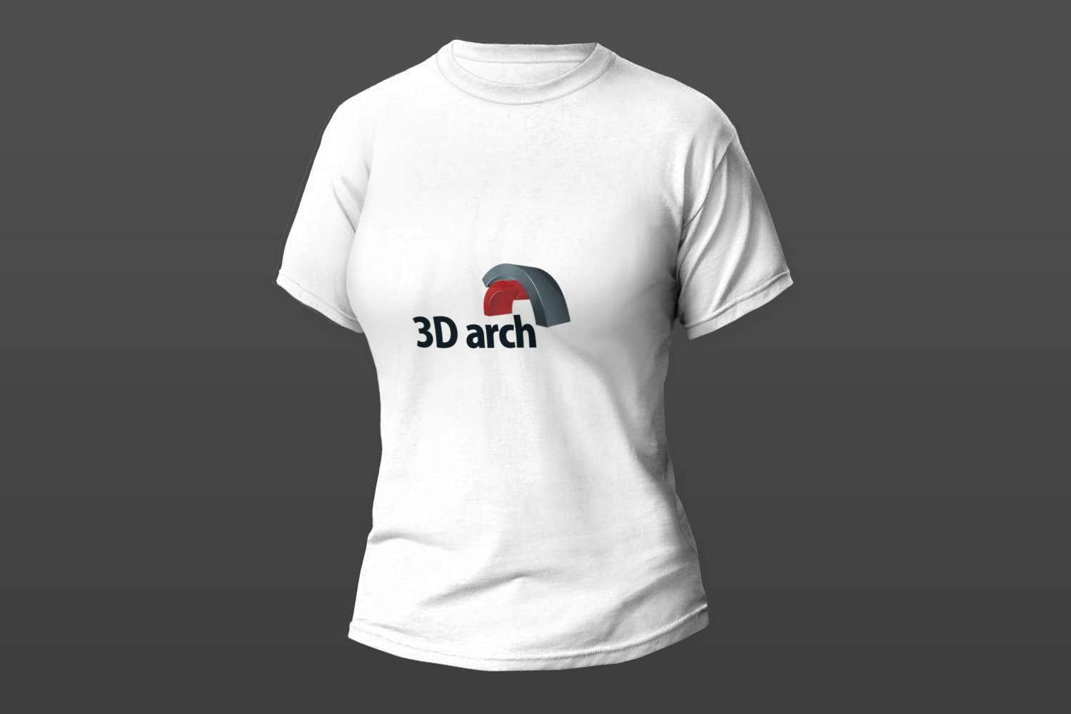 3D Arch design with white T-shirt mockup.
