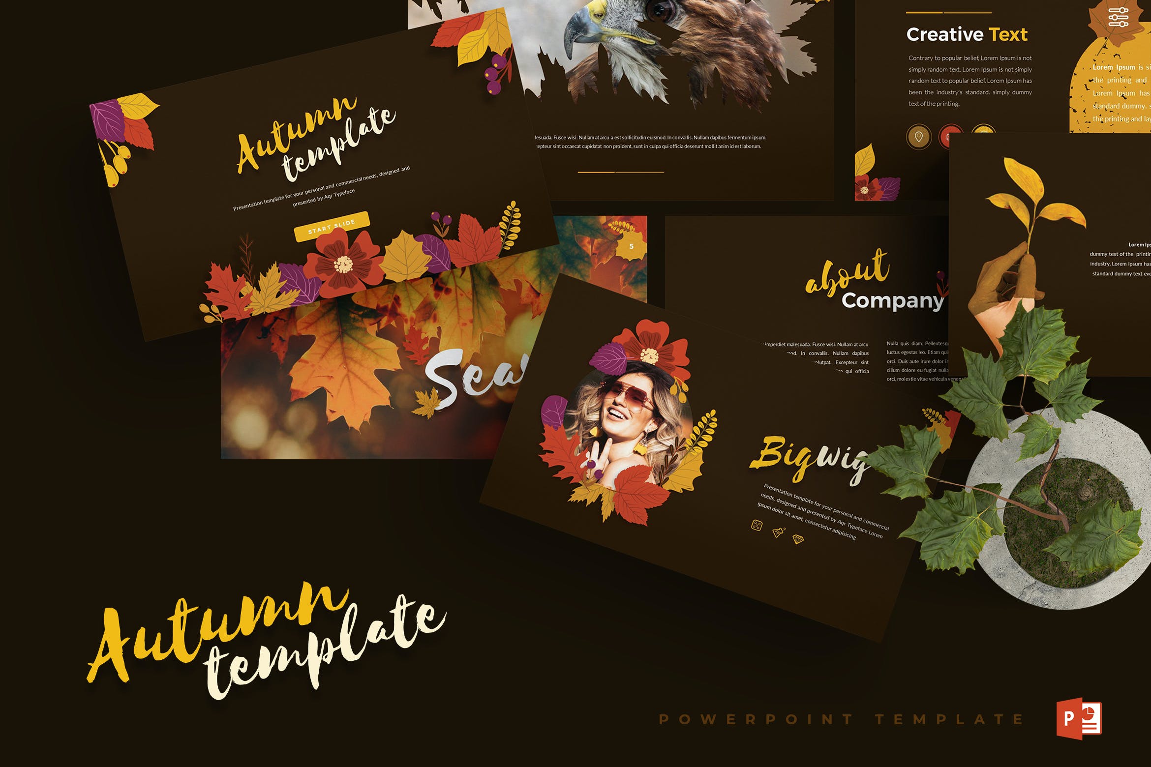 Cover image of Autumn Powerpoint Template.