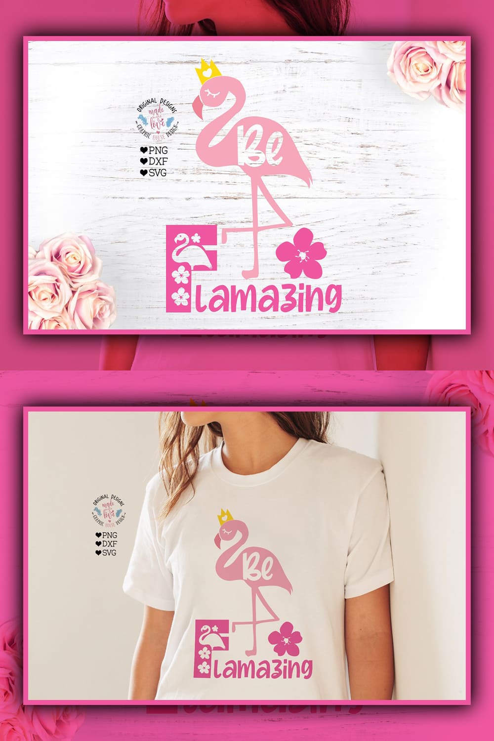 Be Flamazing Flamingo Summer SVG - pinterest image preview.