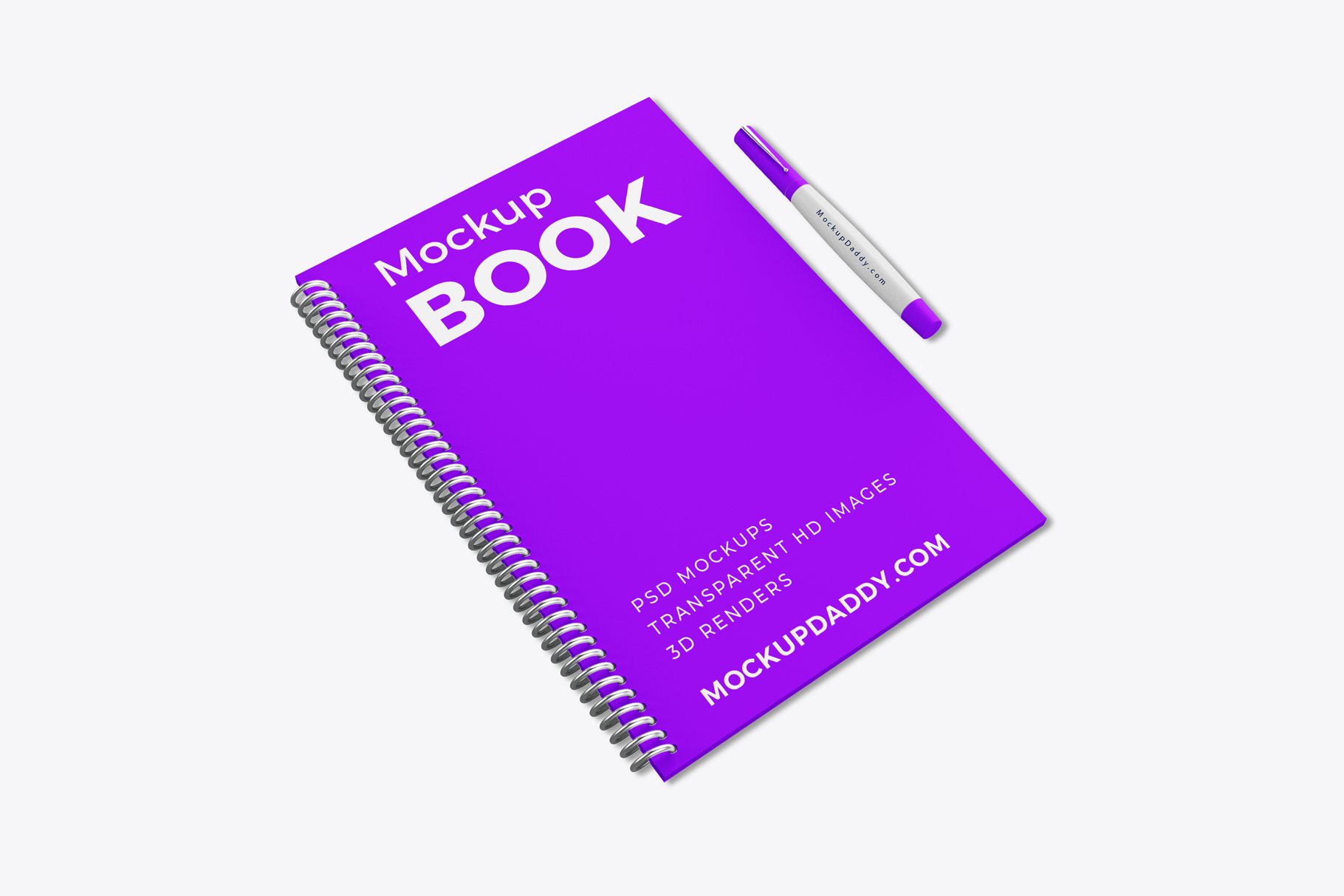 Minimalistic purple notebook.