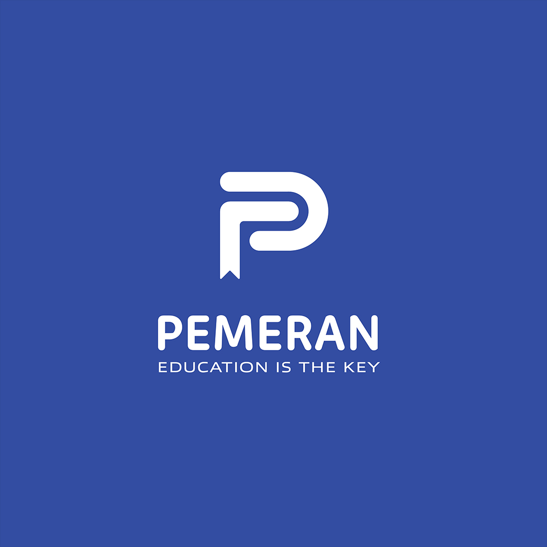 Pemeran Logo Design Blue and White Template preview image.