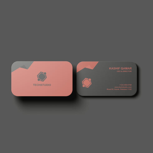 Minimal Business Card Double Sided Template cover image.