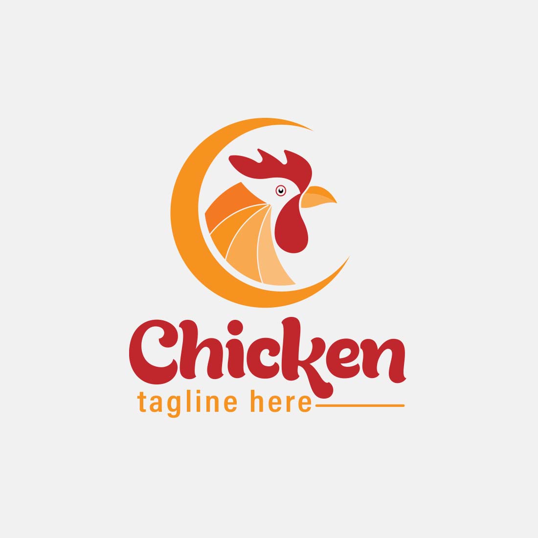 Food Logo Design Template preview image.