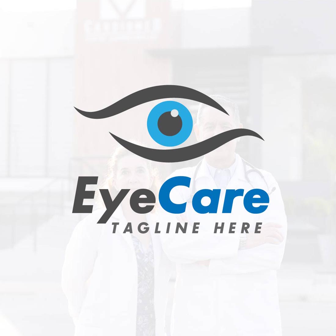 4 Doctor Medical Logo Design, eye care logo.