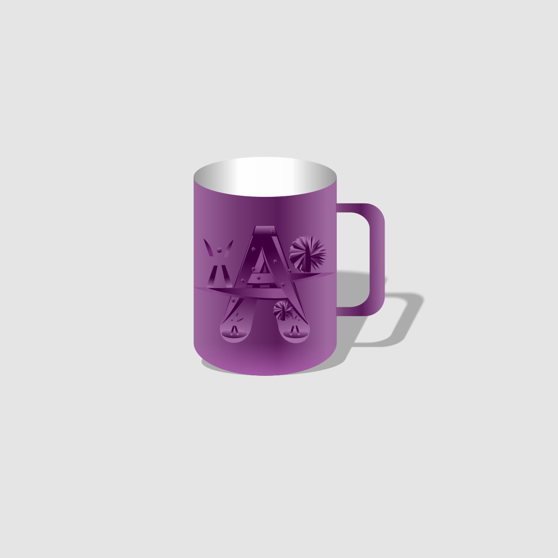 3d Logo Fount A mug mockup.
