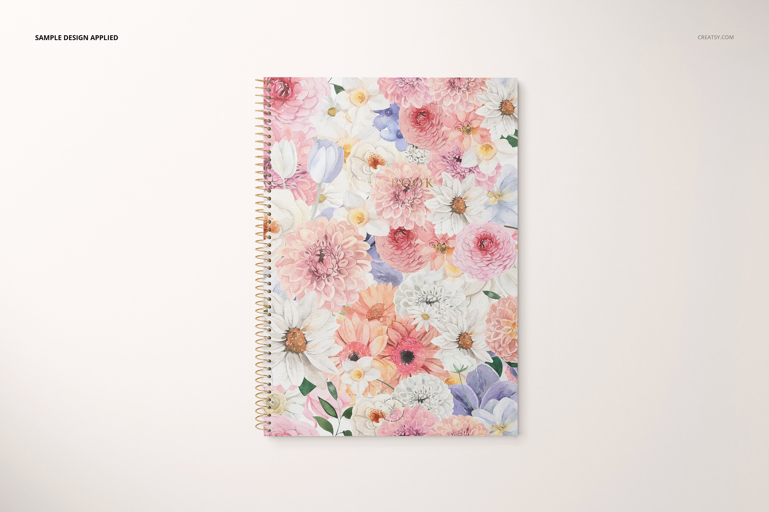 FLowers blossom notebook in a pastel.