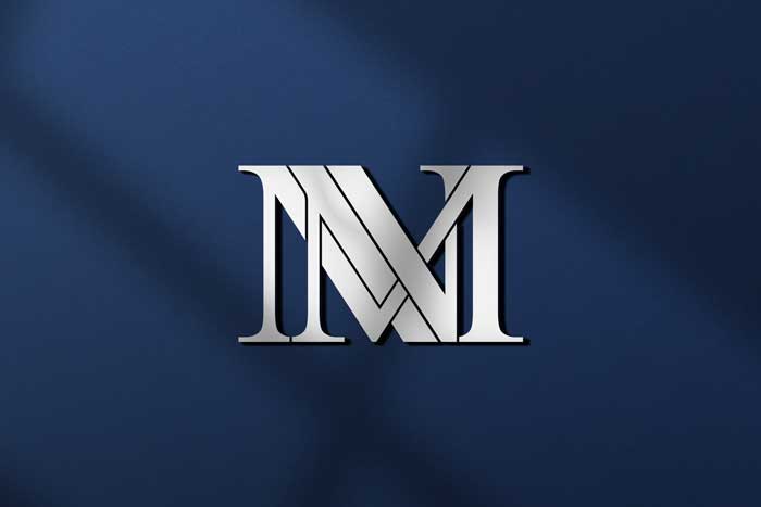 Initial letter nm logo monogram feminine style Vector Image