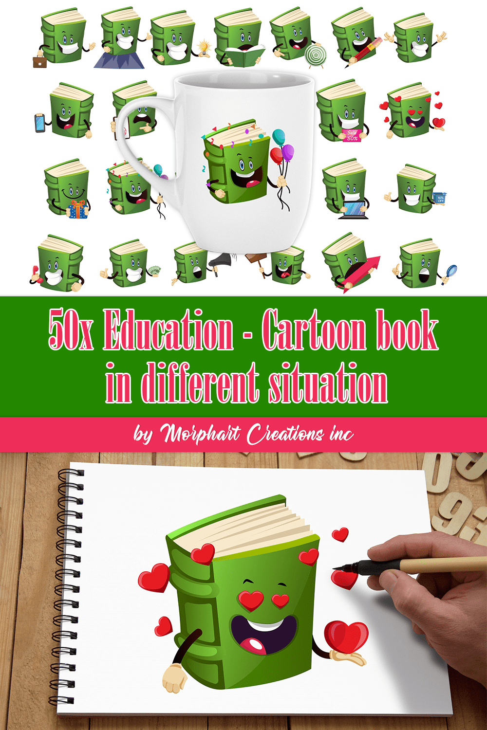 Cover with wonderful images of cartoon book of emojis.