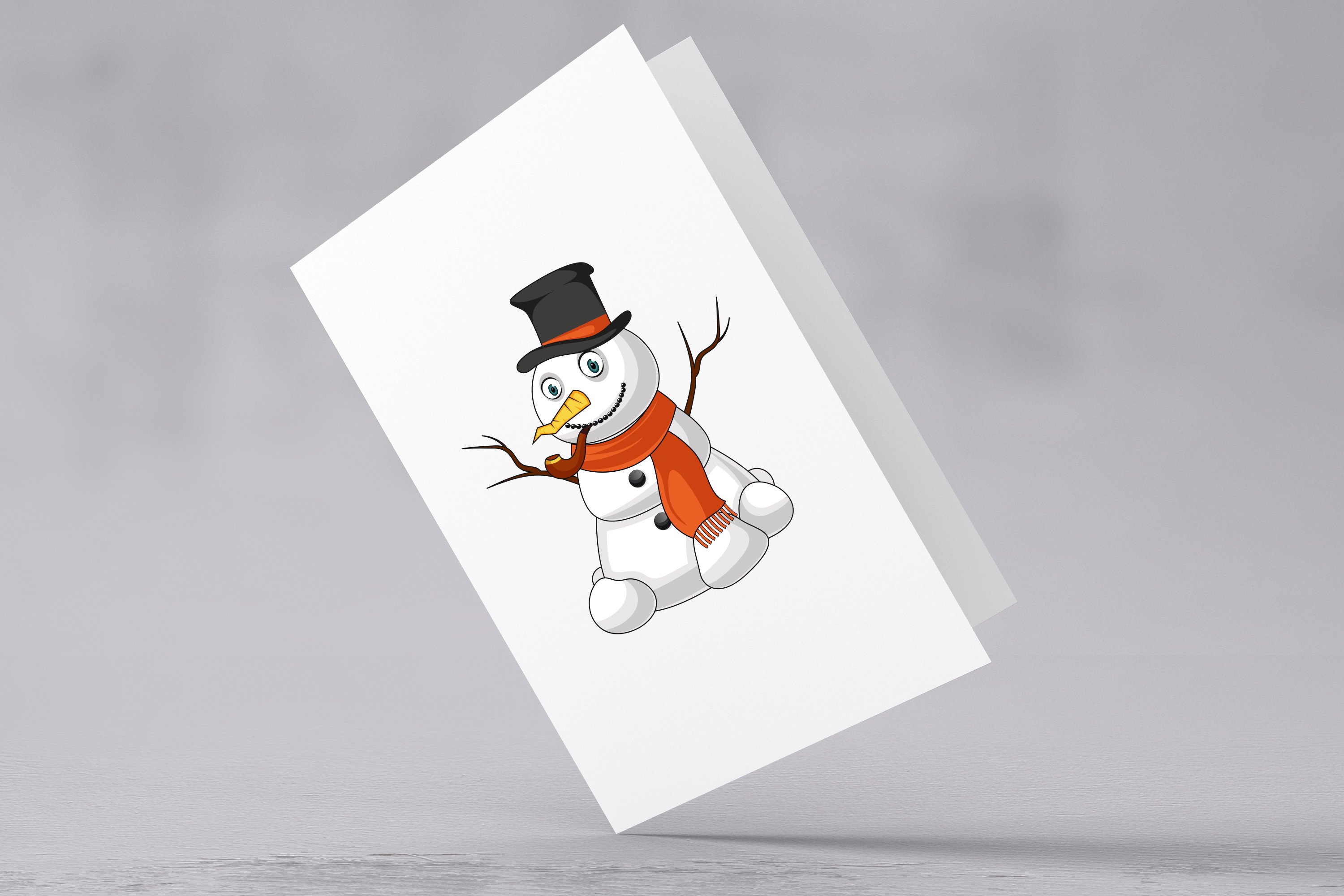Image of a postcard with images of a wonderful snowman.