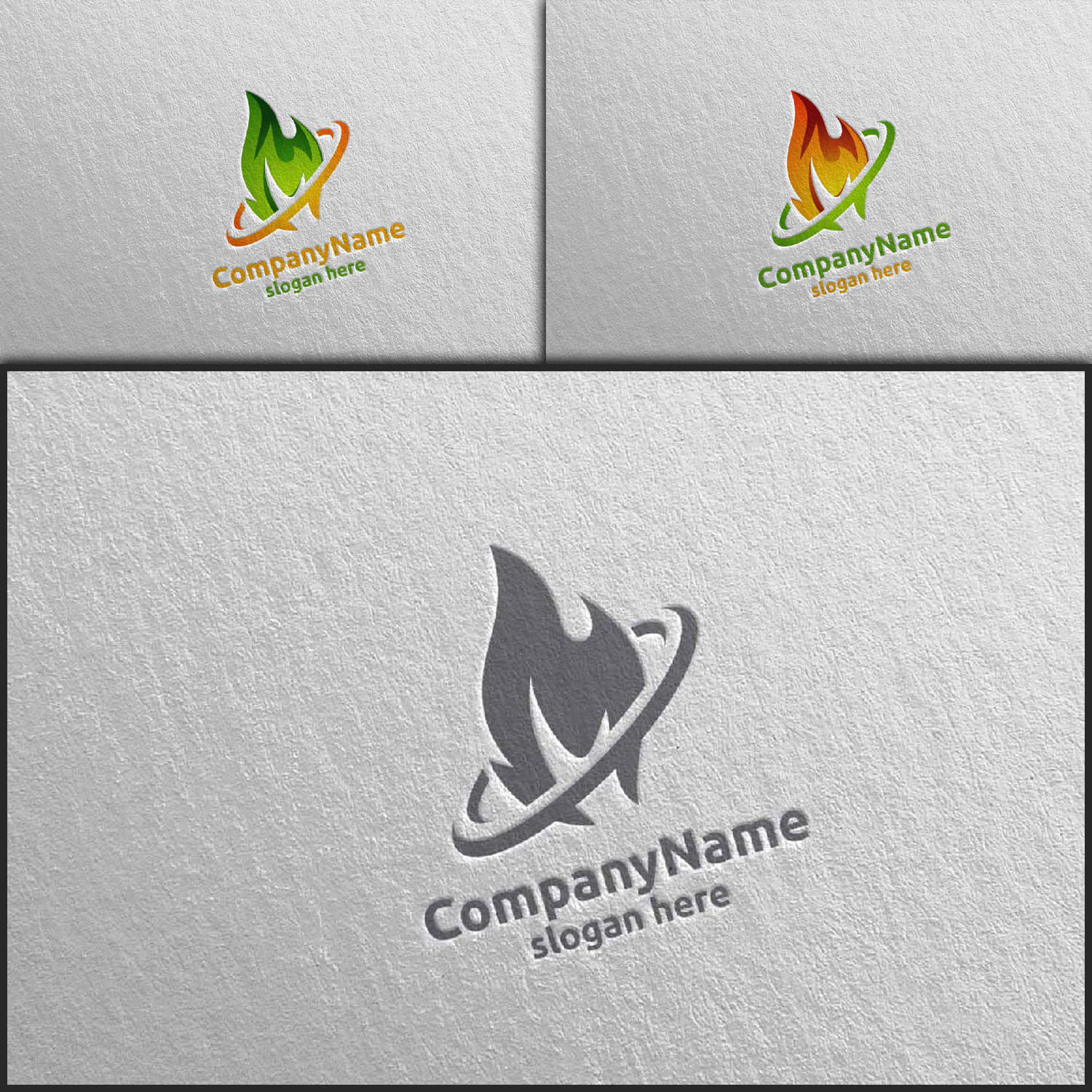3D Fire Flame Element Logo Design 2 Cover.