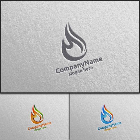 3D Fire Flame Element Logo Design - main image preview.