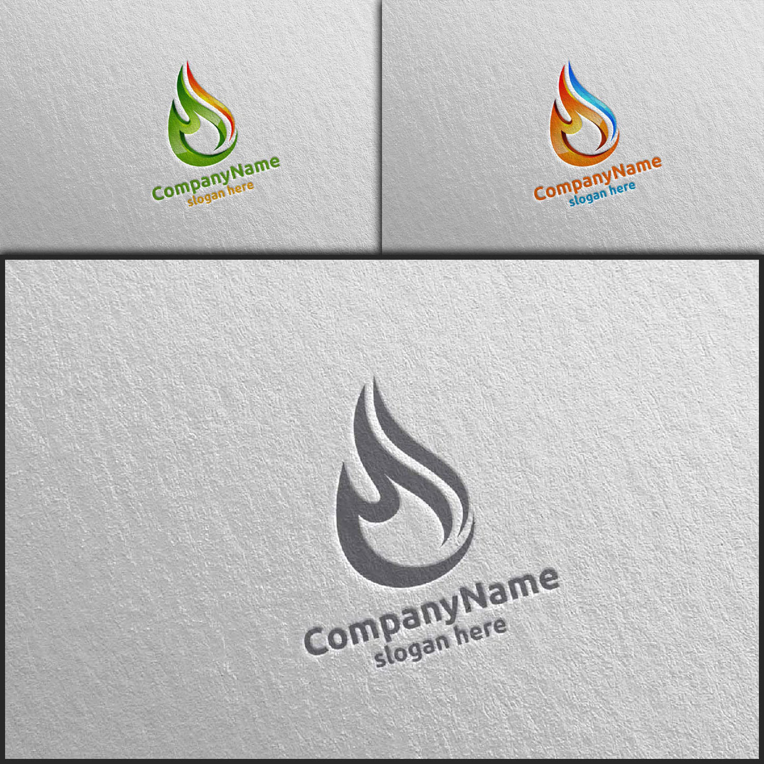 3D Fire Flame Element Logo Design Created By denayunedb.