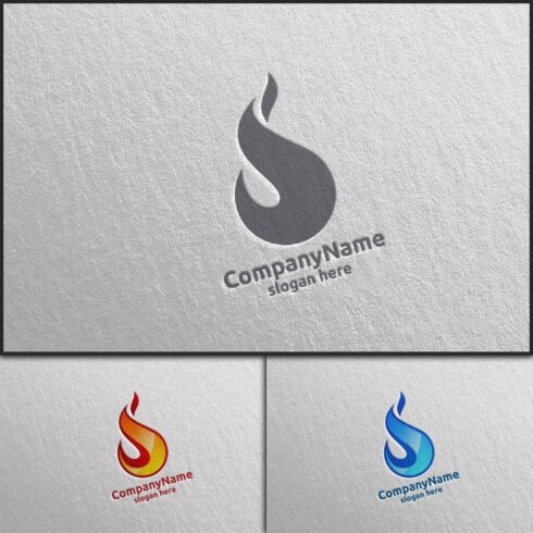 3D Fire Flame Element Logo Design 6.
