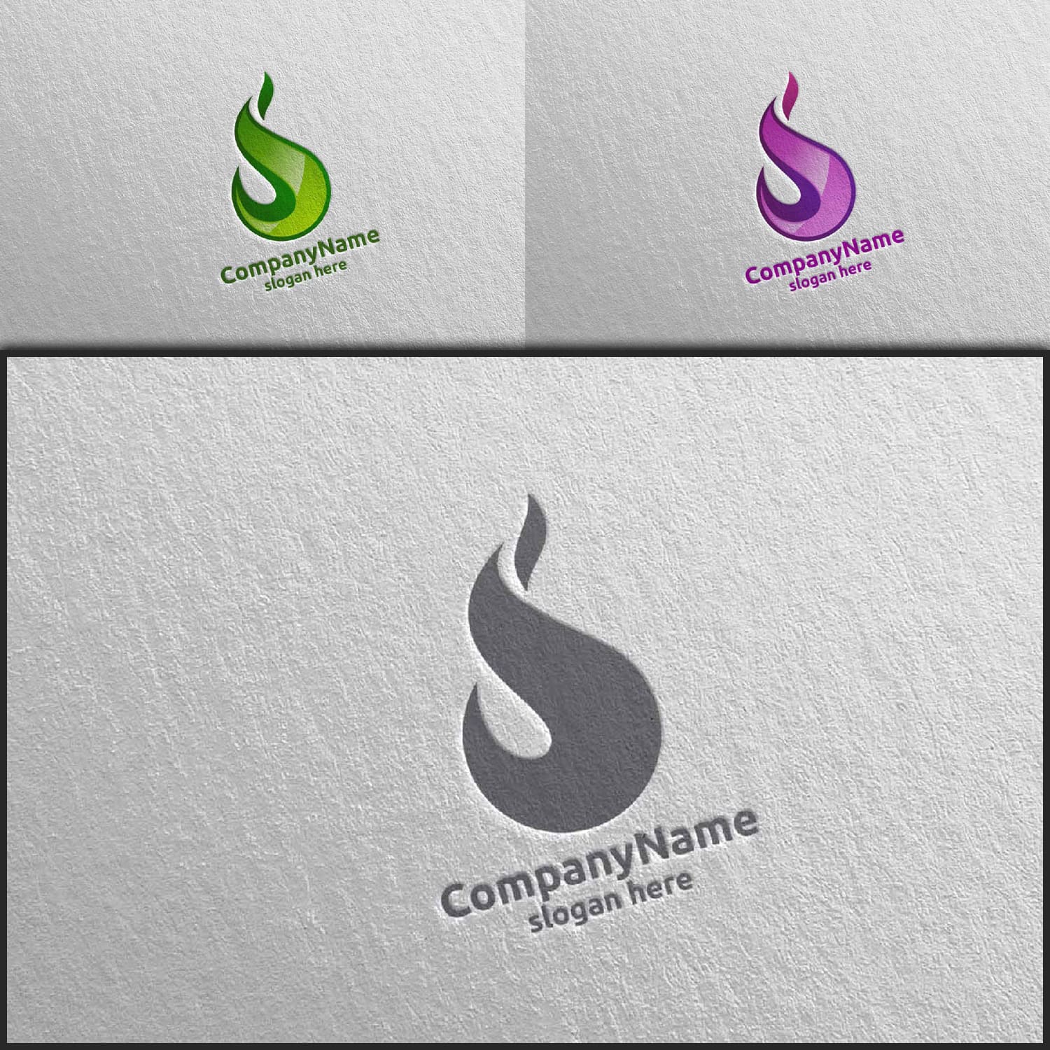 3D Fire Flame Element Logo Design 6 Cover.