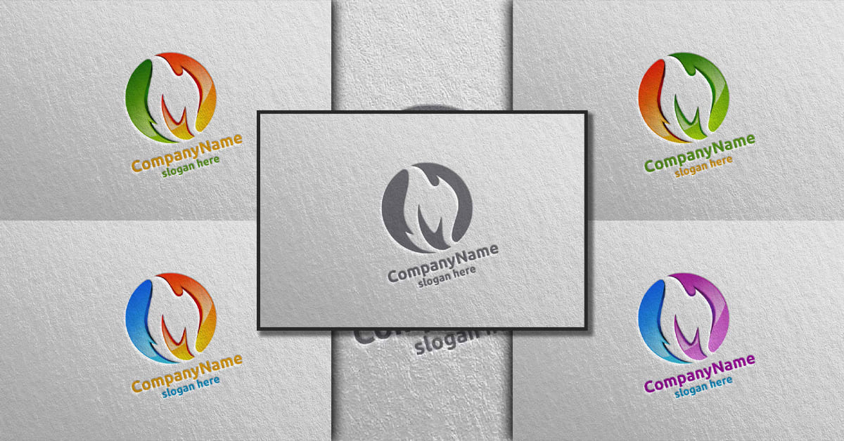 3D Fire Flame Element Logo Design 7 - Facebook.