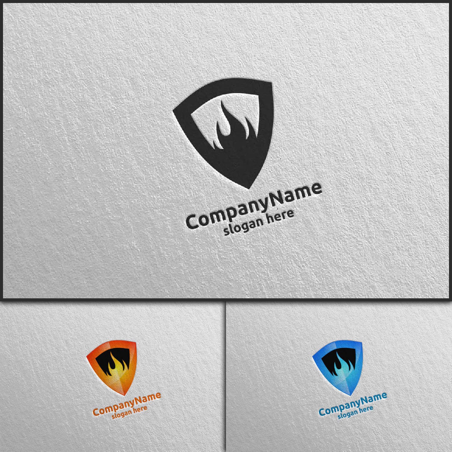 3D Fire Flame Element Logo Design 8.