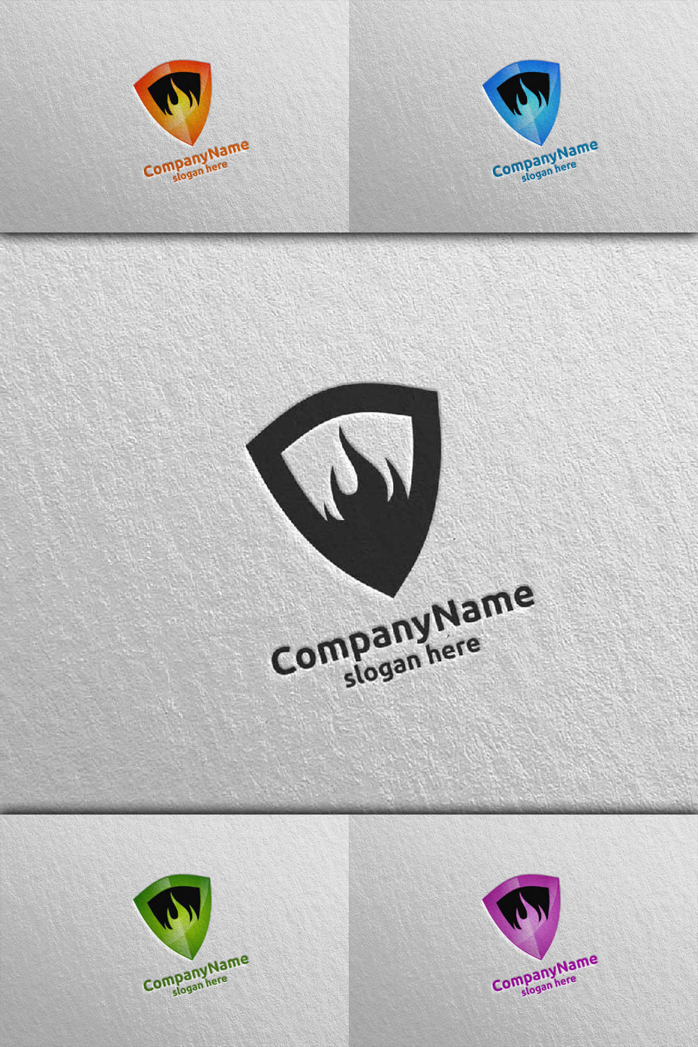 3D Fire Flame Element Logo Design 8 - Pinterest.