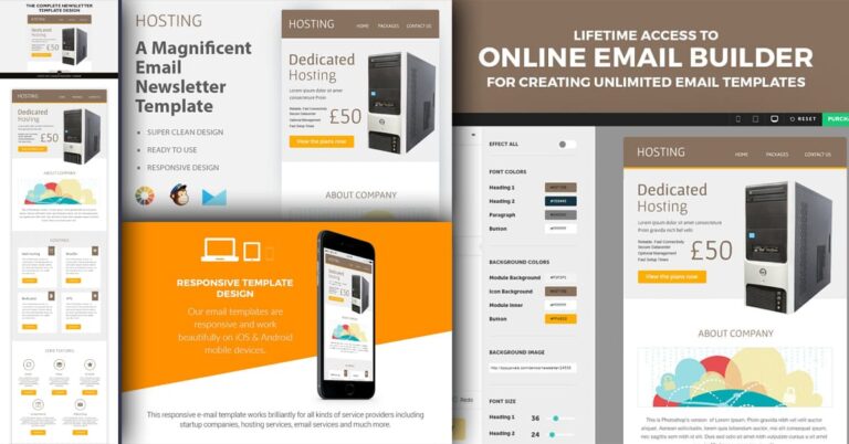 Hosting-Responsive Email Template – MasterBundles