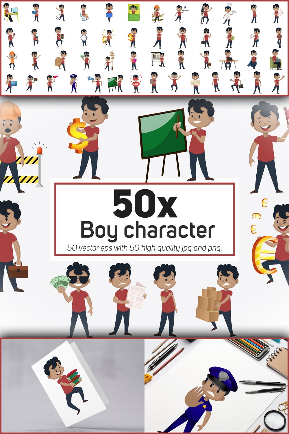 541636 50x boy character in different situation collectio pinterest 1000 1500 559