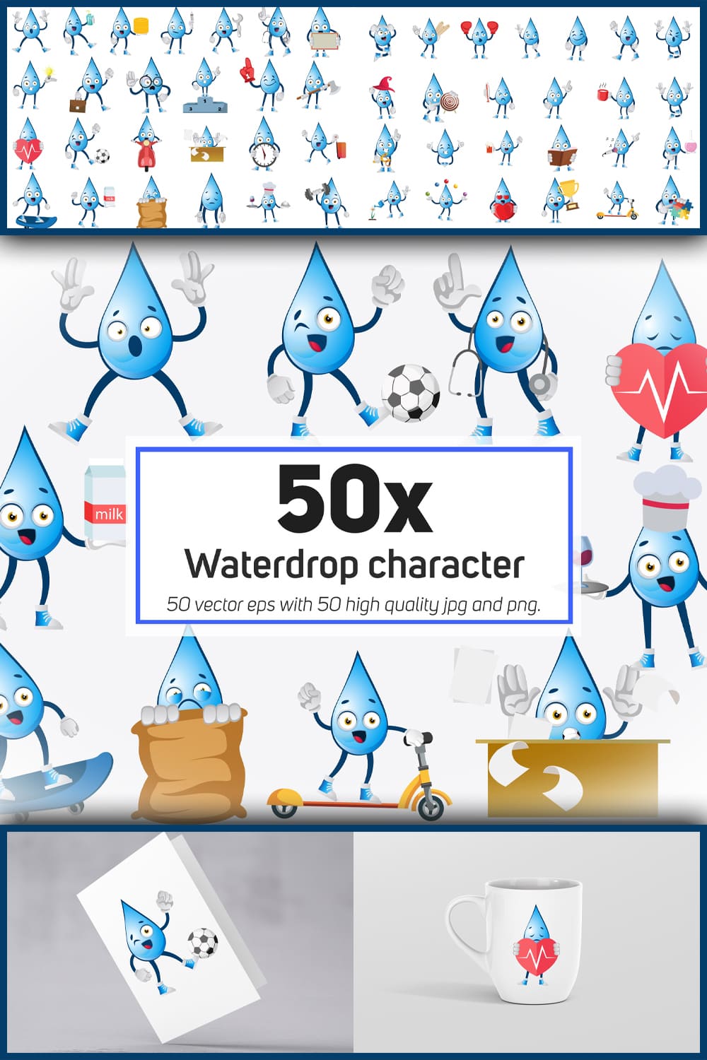 542330 50x waterdrop character and mascot collection illu pinterest 1000 1500 903