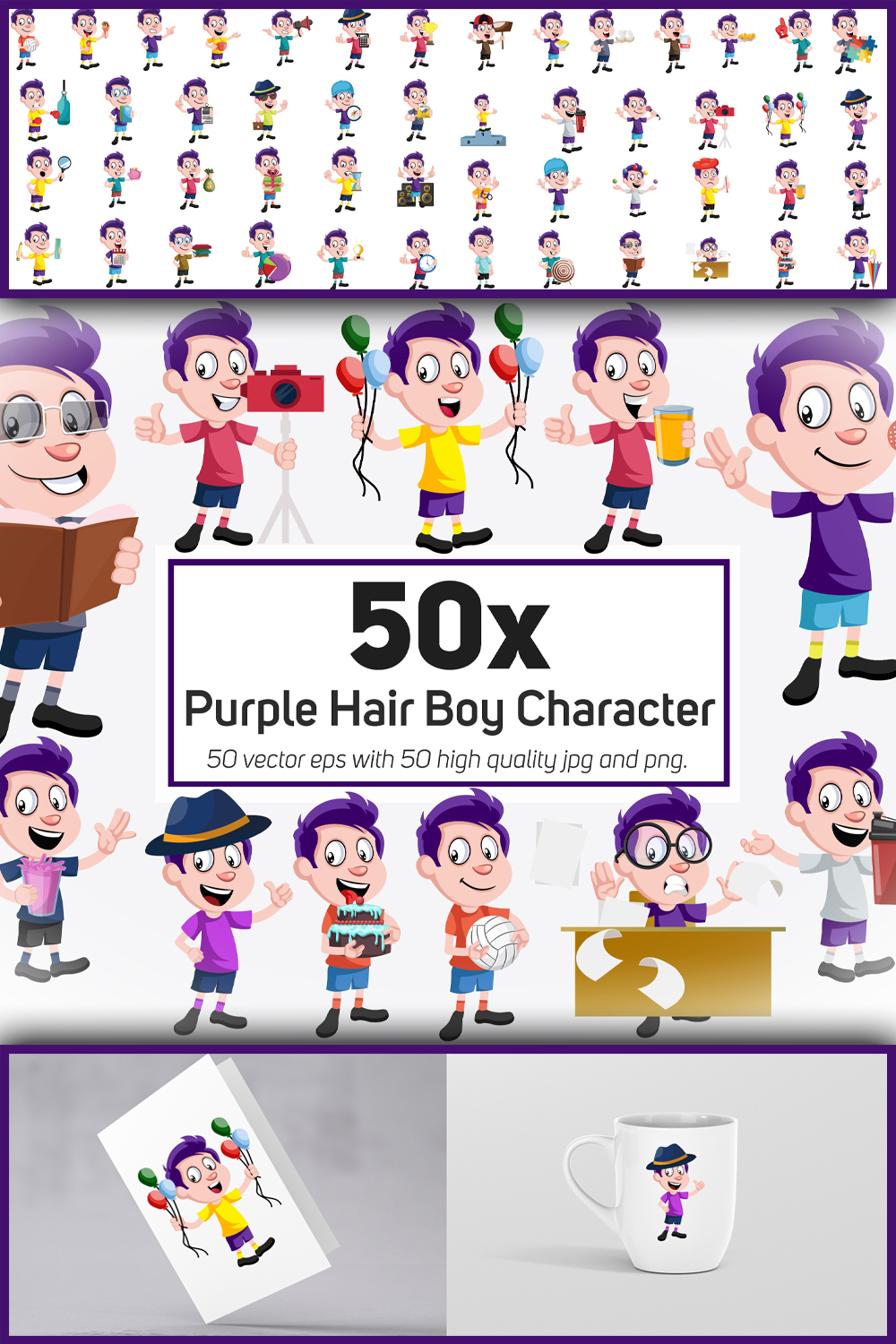 542870 50x purple hair boy character and daily life actio pinterest 1000 1500 843