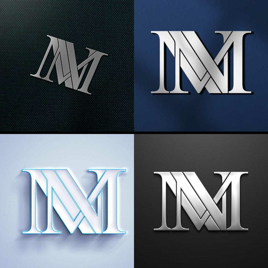 NM Mono Logo Design MasterBundles
