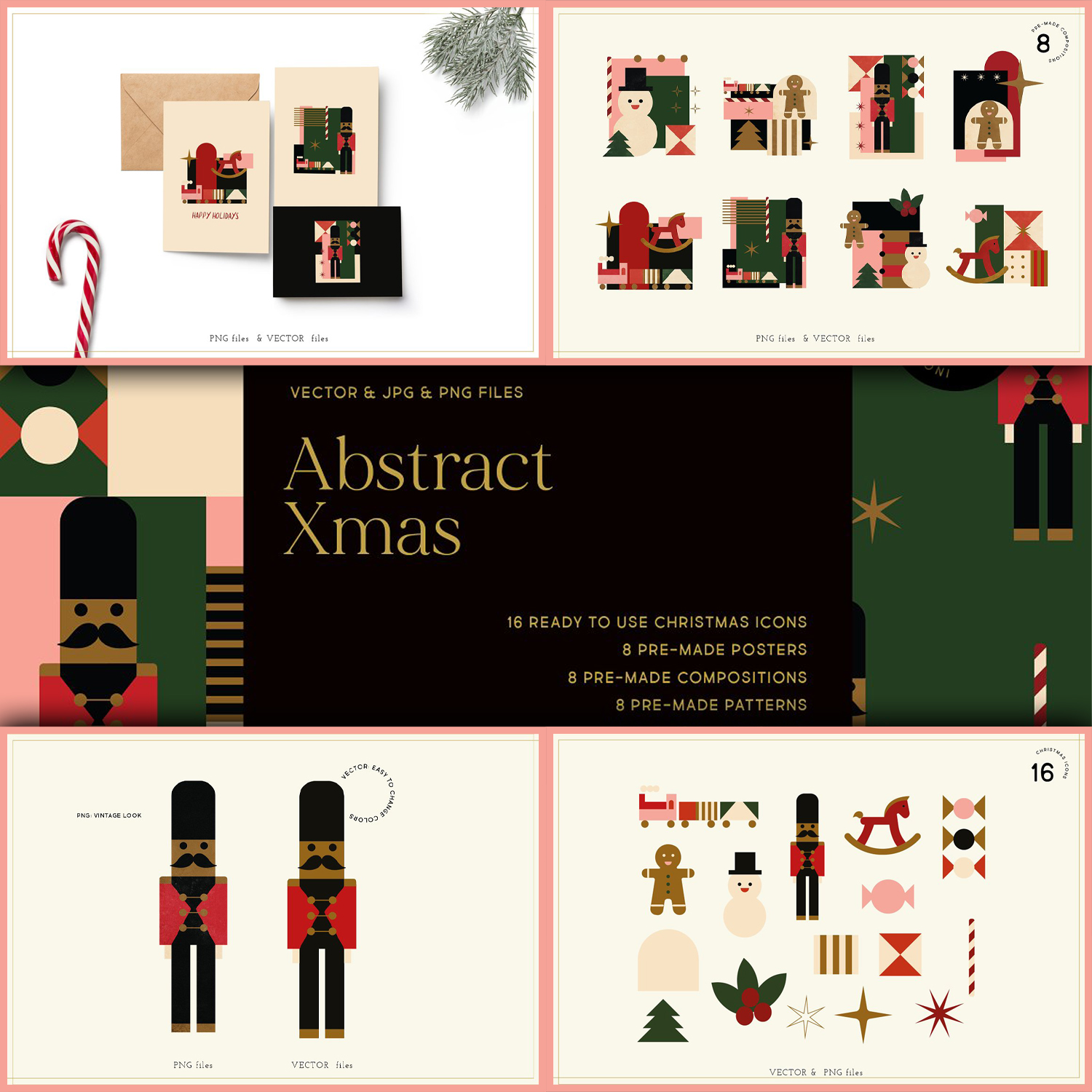 Abstract Christmas Set cover.