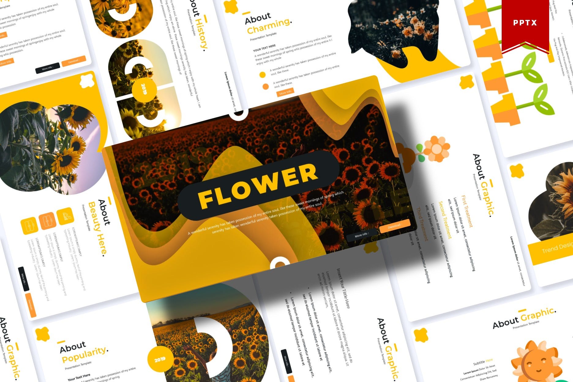 Cover image of Flower | Powerpoint Template.