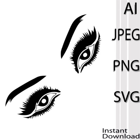 Woman Eyes SVG Design cover image.