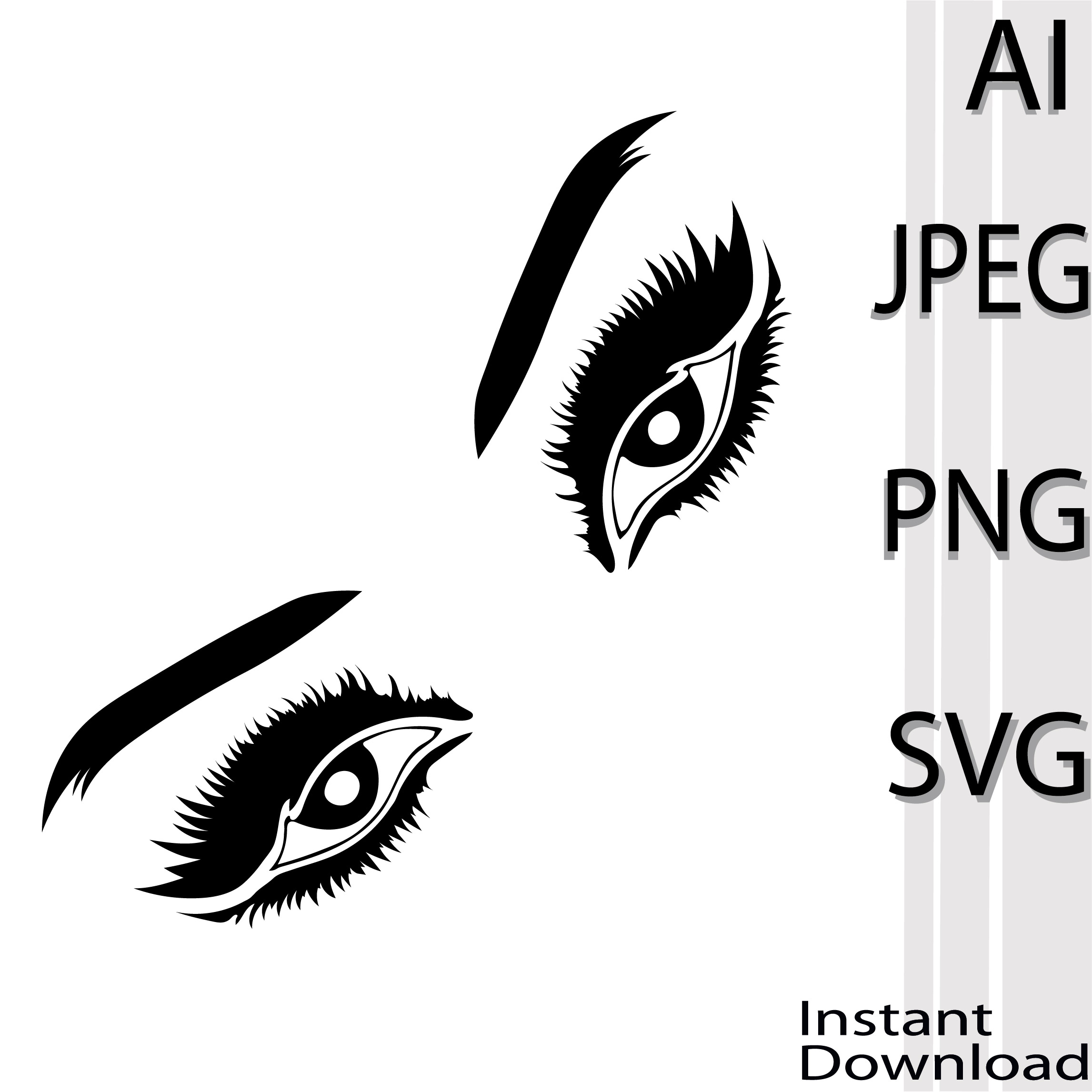 Woman Eyes SVG Design pinterest image.