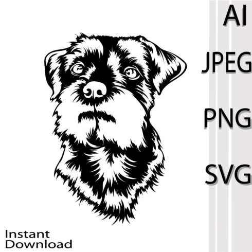 Border Terrier Dog SVG main cover.