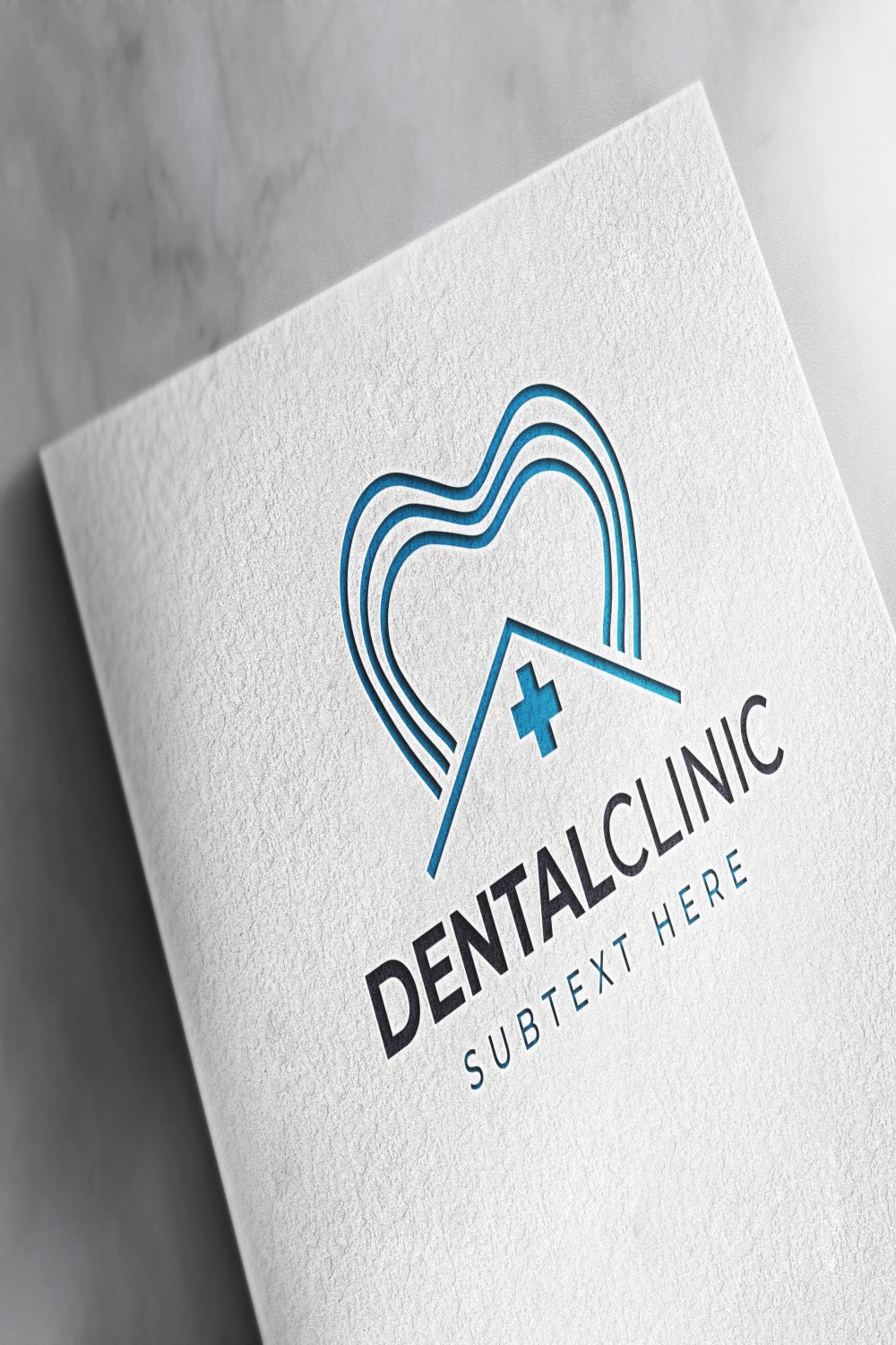 Dental Clinic Vector Logo Template Pinterest image.