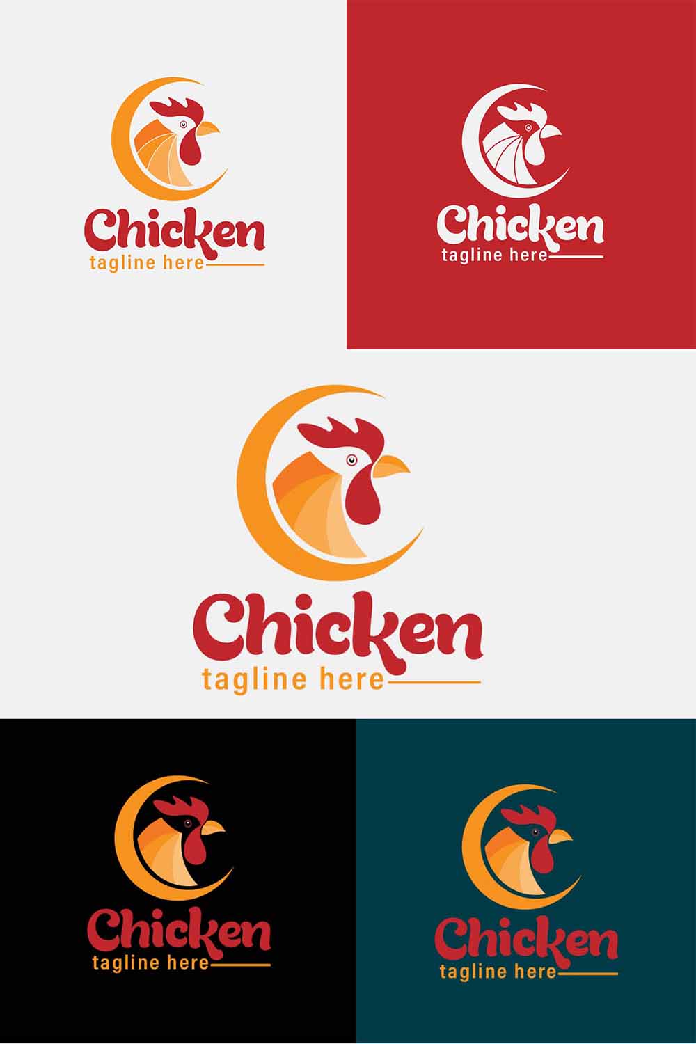 Restaurant Logo Design Template pinterest image.
