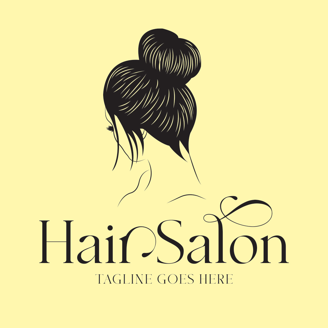 Hair & Beauty Salon Logo Template for hairdressers.
