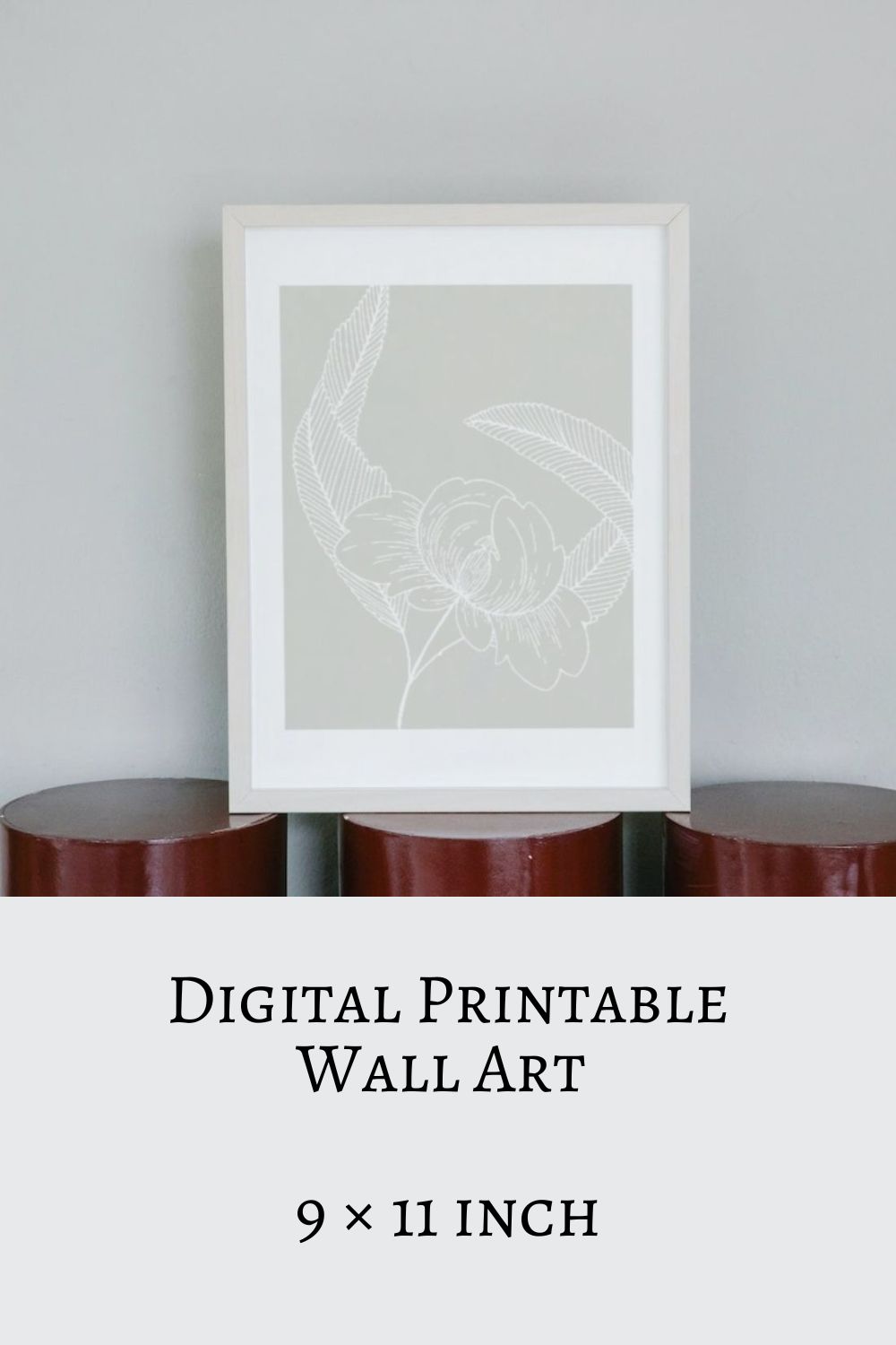 Digital Printable Wall Art pinterest image.