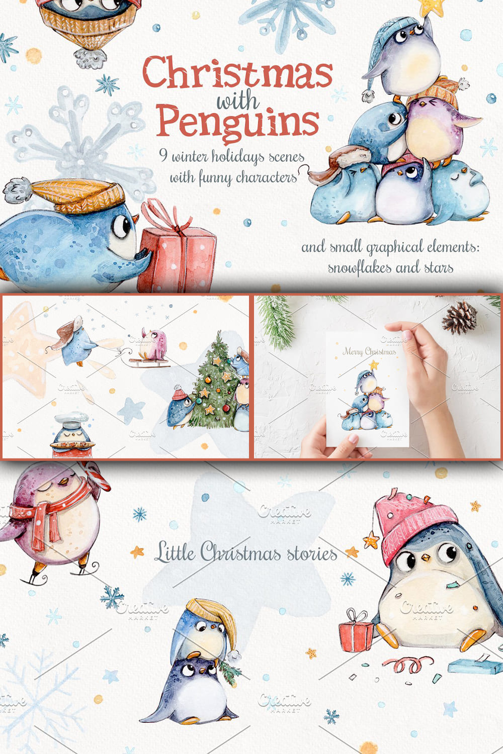 Christmas With Penguins - Pinterest.
