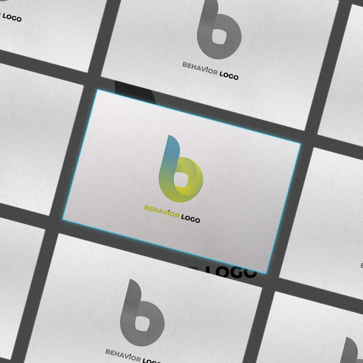 3D Lettes B Logo Design Templates Cover.