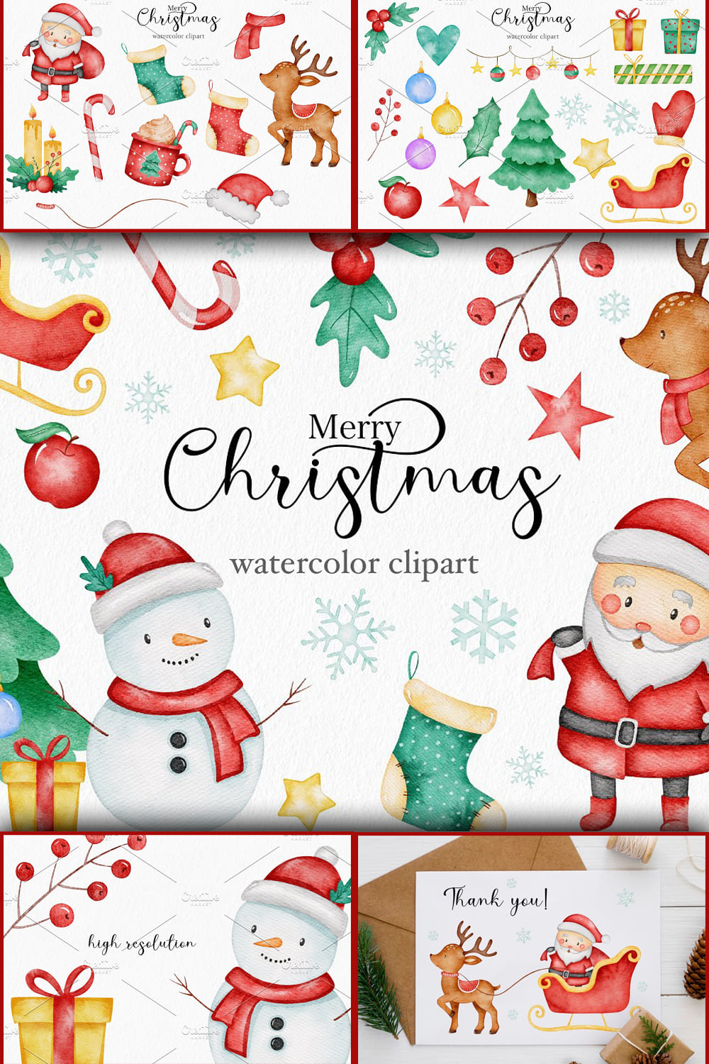 6729473 merry christmas watercolor clipart pinterest 1000 1500 131