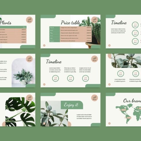 Flower Shop PowerPoint Presentation Template | MasterBundles