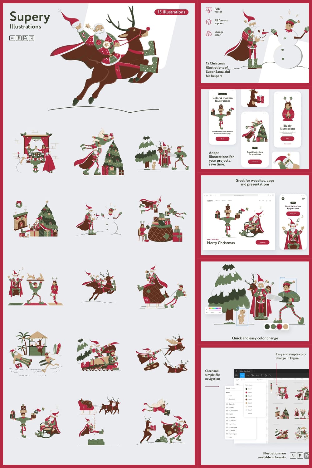 6736541 supery santa illustrations pinterest 1000 1500 98