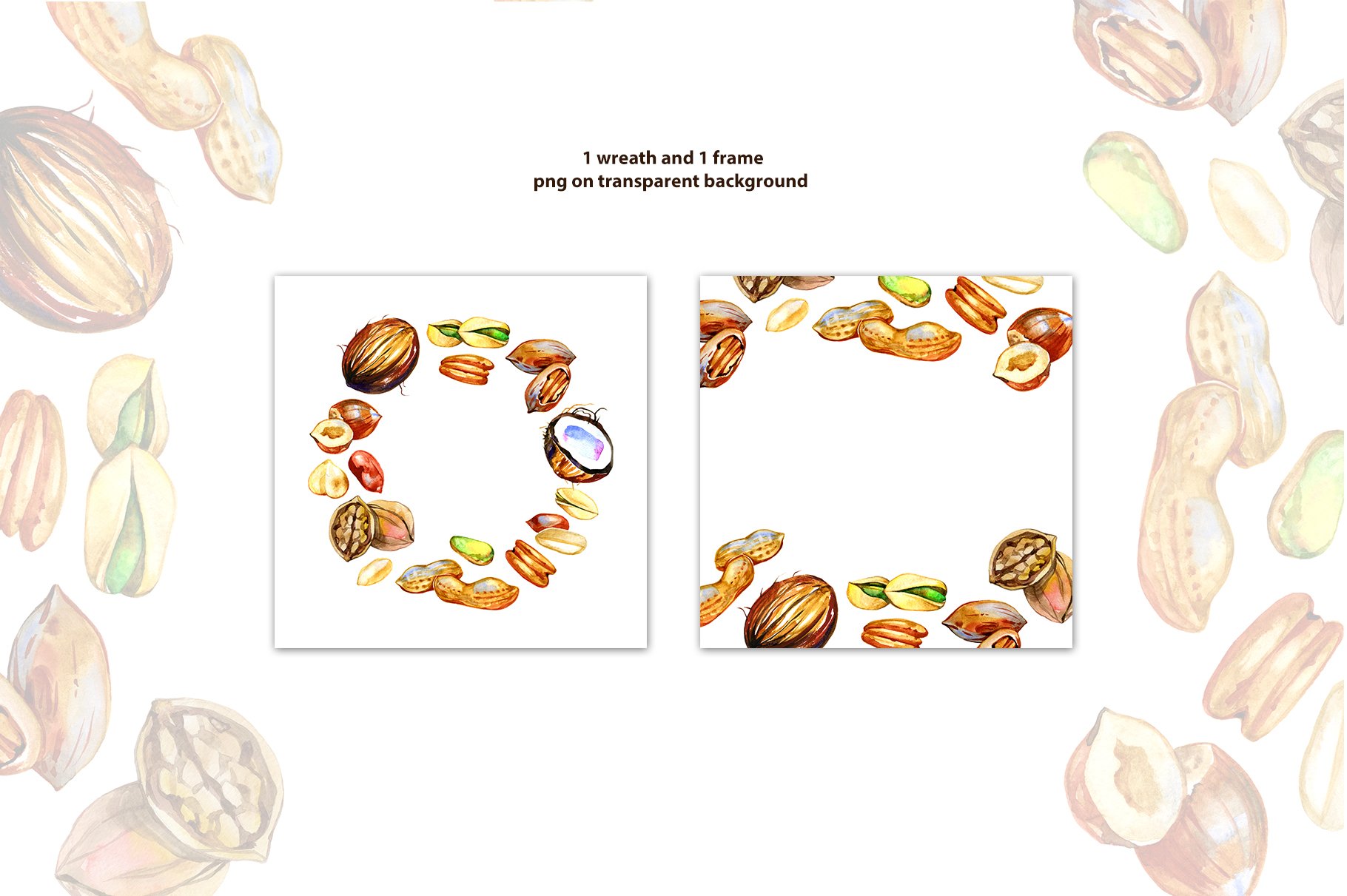 Two minimalistic nuts patterns.