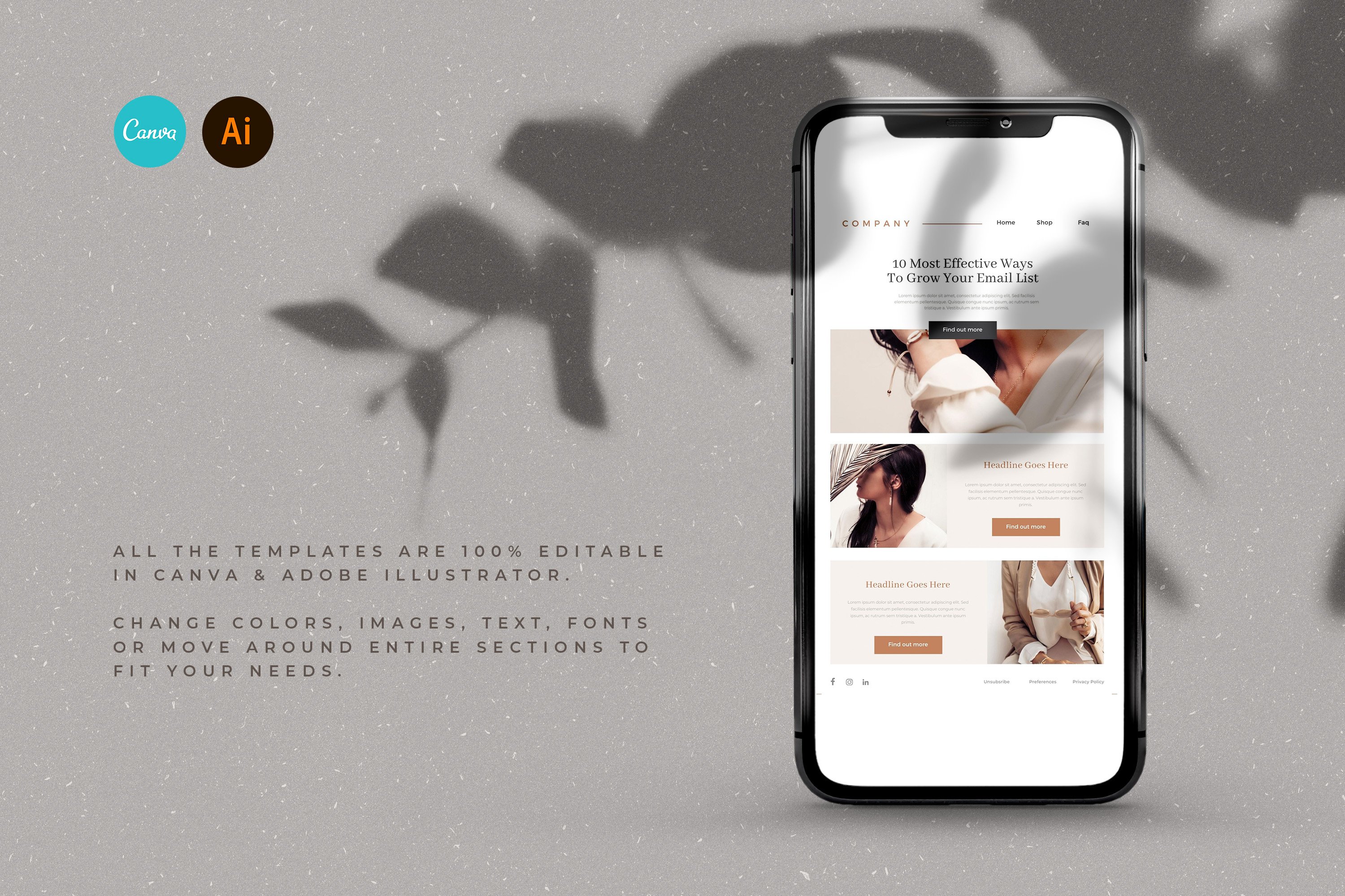 This template is a mobile friendly with an adaptive design.