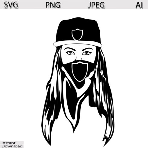 Gangster Girl SVG Design cover image.