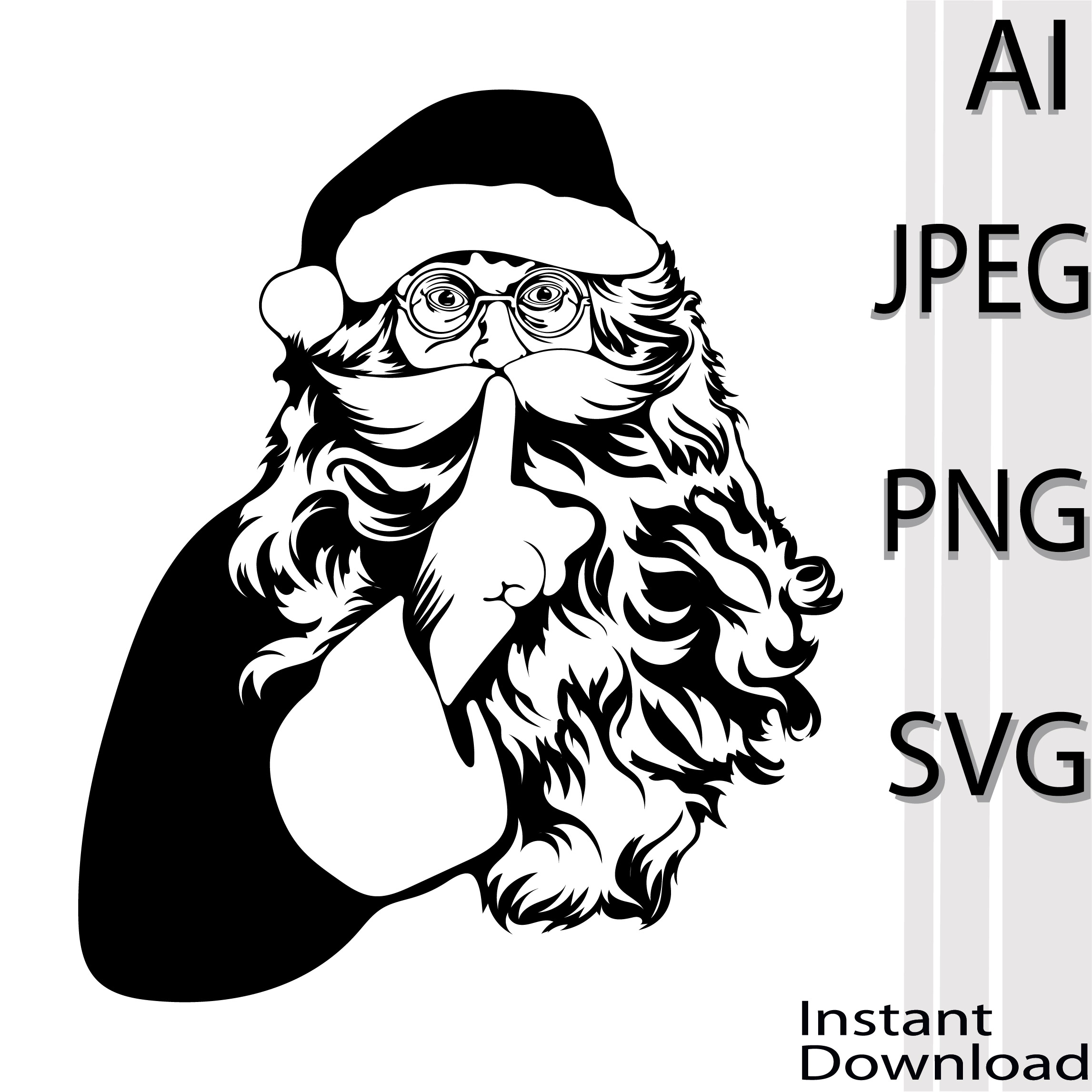 Santa Claus SVG Design cover image.