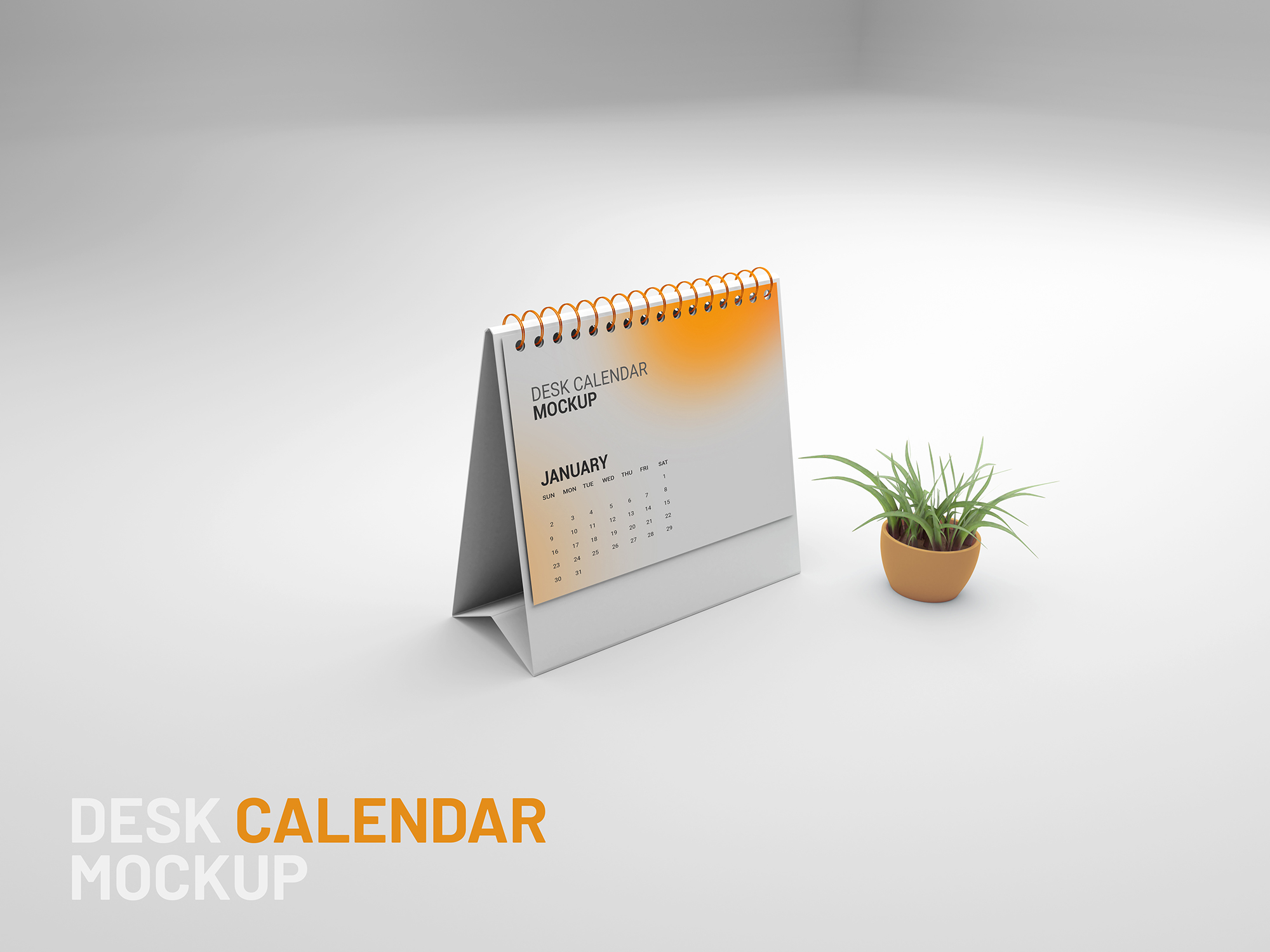 7 Desk Calendar PSD Mockup, easy to customize.