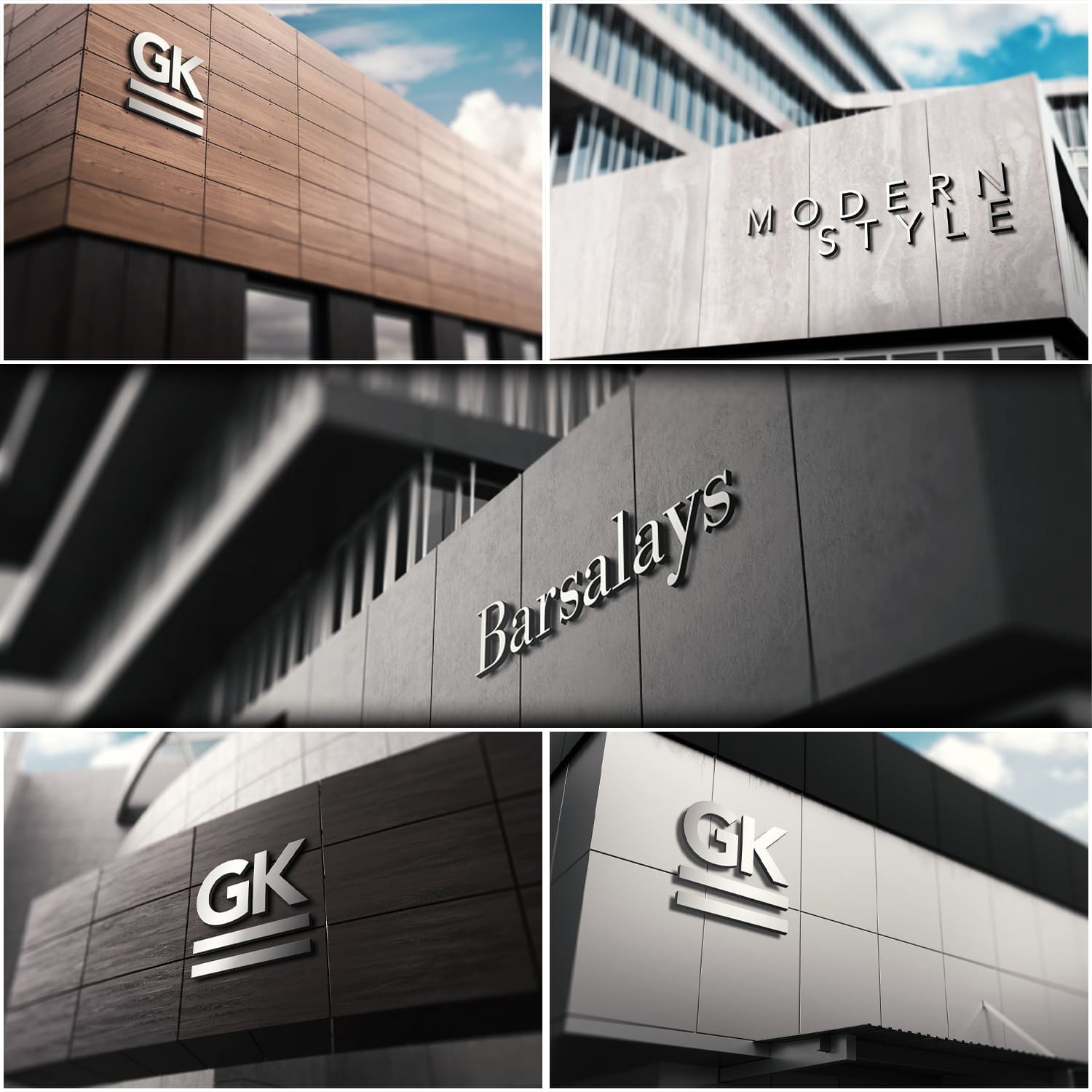 3D Logo Signage Wall Mock Up V.2.